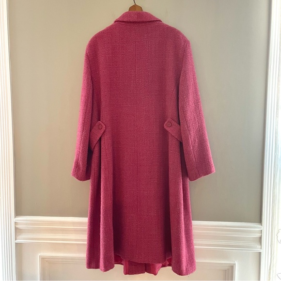 Vintage Marvin Richards Wool Tweed Pink Long Coat – Women’s 3X Barbie Plus GUC - Picture 3 of 9